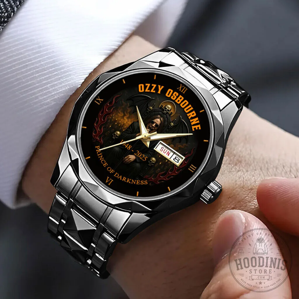 Stainless Steel Watch Featuring Ozzy Osbourne, Prince of Darkness Heavy Metal Rock Band Design 10 Stainless Steel Watch Featuring Ozzy Osbourne, Prince of Darkness Heavy Metal Rock Band Design
