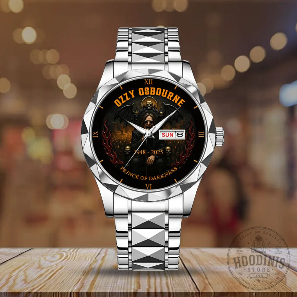 Stainless Steel Watch Featuring Ozzy Osbourne, Prince of Darkness Heavy Metal Rock Band Design 11 Stainless Steel Watch Featuring Ozzy Osbourne, Prince of Darkness Heavy Metal Rock Band Design