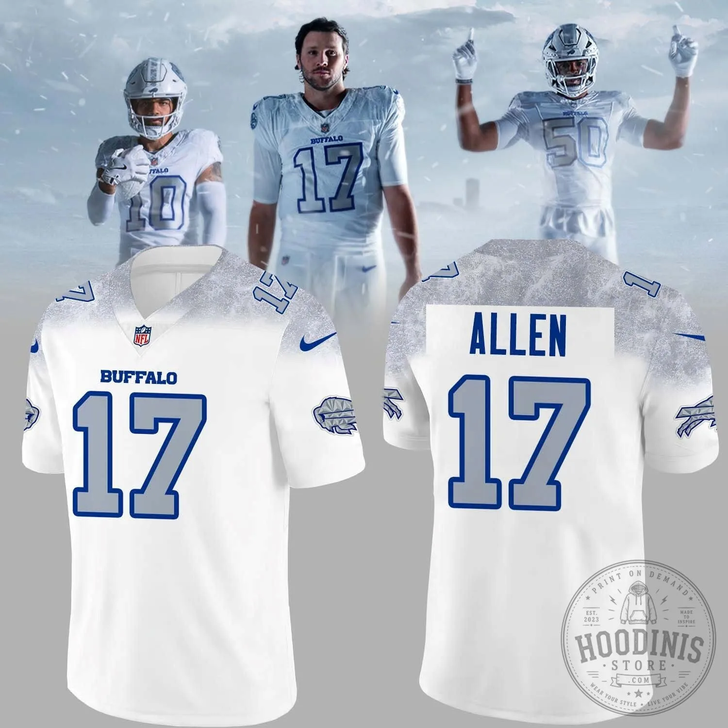 Josh Allen Buffalo Bills White Football Jersey