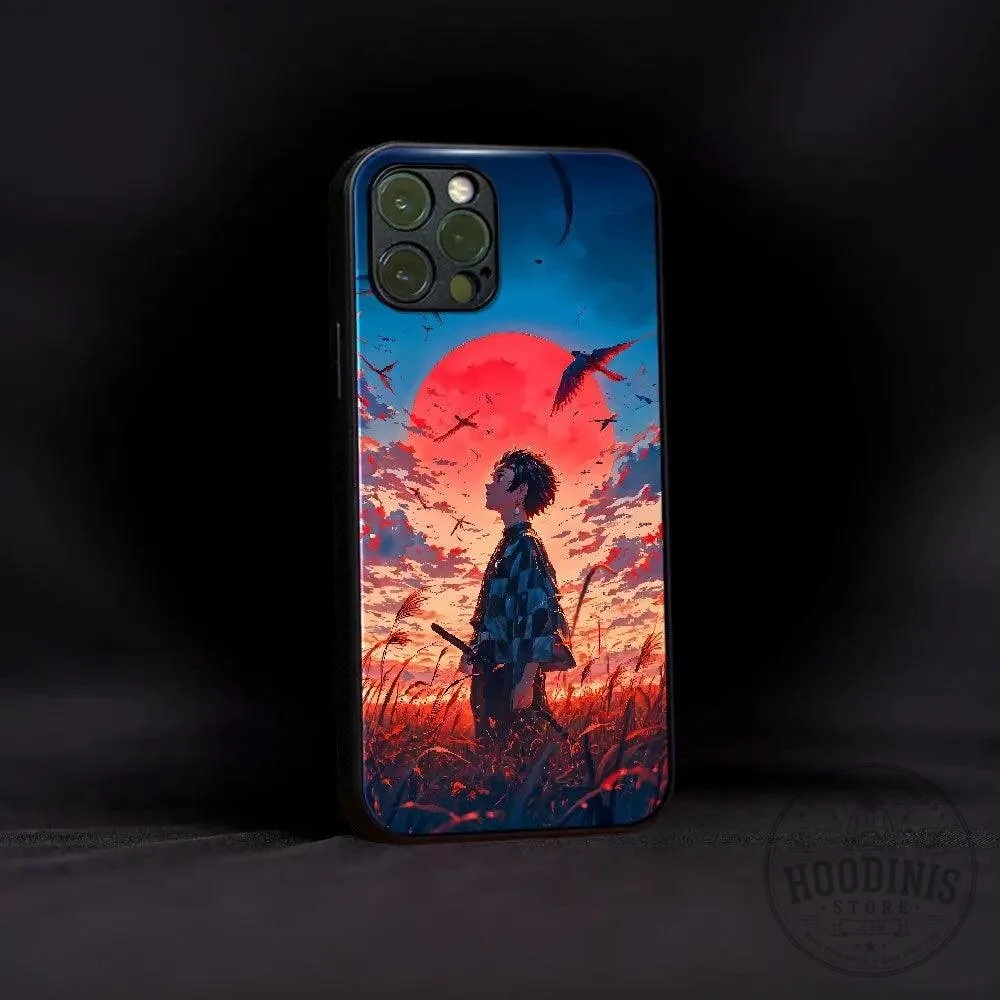 Demon Slayer Tanjiro Kamado Anime Art Phone Case for iPhone and Samsung