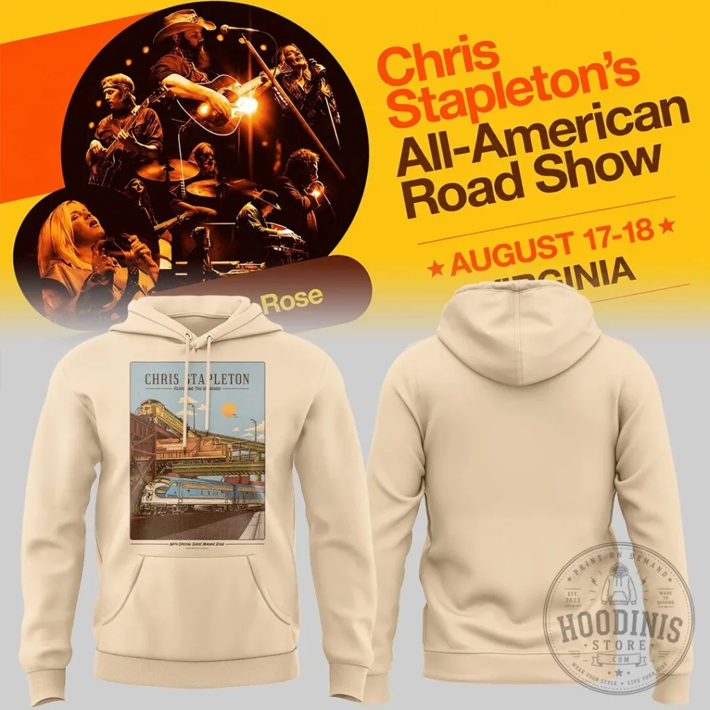 All-American Road Show Concert Tour Hoodie by Chris Stapleton 36 All-American Road Show Concert Tour Hoodie by Chris Stapleton
