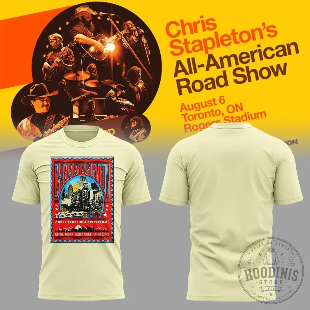 Chris Stapleton's All-American Road Show Rogers Stadium Concert T-Shirt