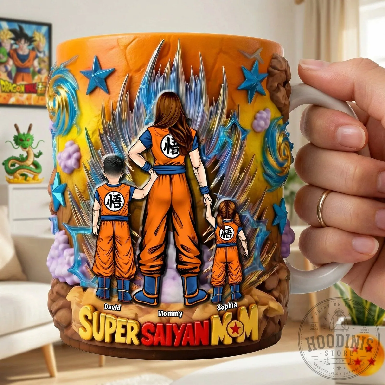 Dragon Ball Z Super Saiyan Mom Personalized Coffee Mug