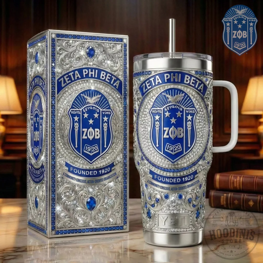 Zeta Phi Beta Sorority Incorporated Founded 1920 Stainless Steel Tumbler with Handle Zeta Phi Beta Sorority Incorporated Founded 1920 Stainless Steel Tumbler with Handle