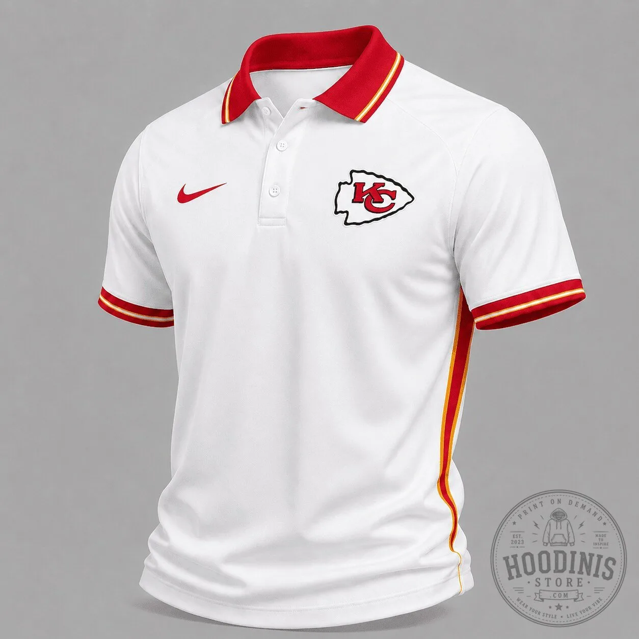 Kansas City Chiefs White Premium Gameday Polo Shirt