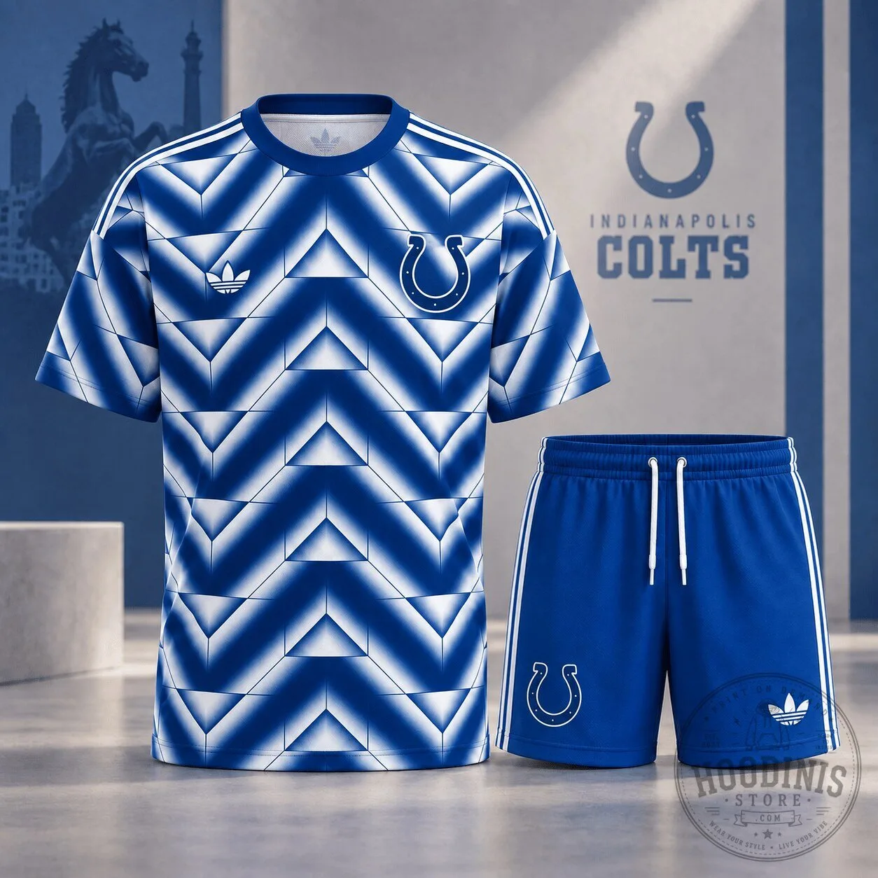 Indianapolis Colts Geometric Performance Shirt and Shorts Set