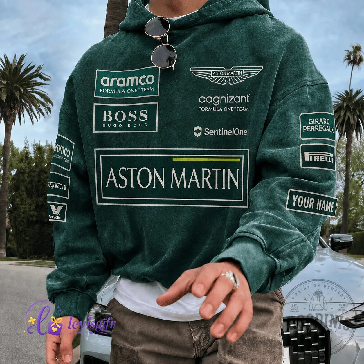 Aston Martin Racing Fan Gift Formula One Team Hoodie
