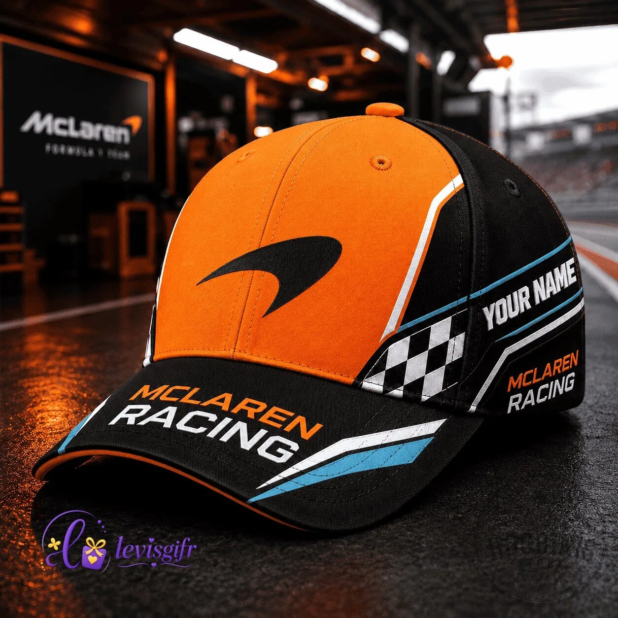 Racing Fan Gift Personalized McLaren Formula 1 Racing Baseball Cap Hat