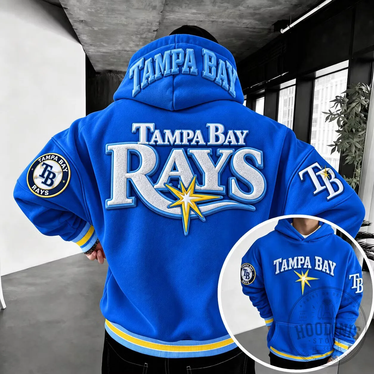 Tampa Bay Rays Baseball Team Blue Hoodie