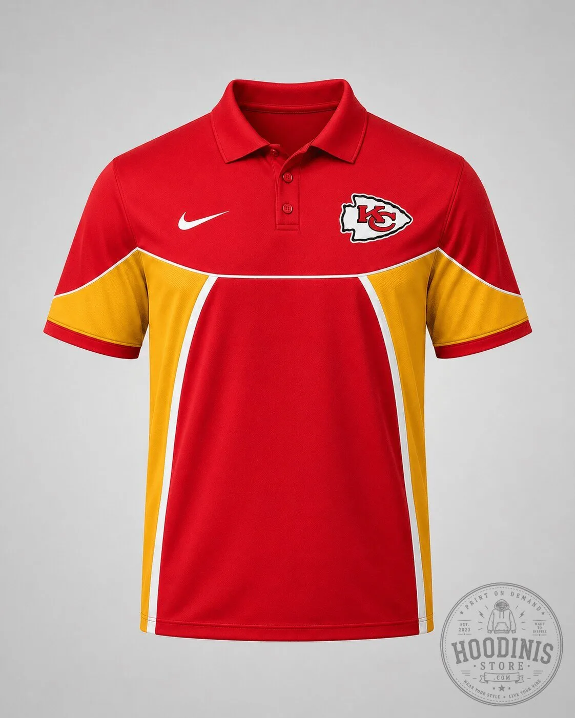 Kansas City Chiefs Nike Red and Gold Performance Polo Shirt