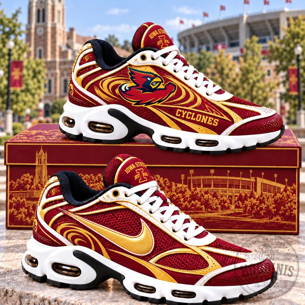 Iowa State Cyclones Air Max Style Running Shoes 2 Iowa State Cyclones Air Max Style Running Shoes