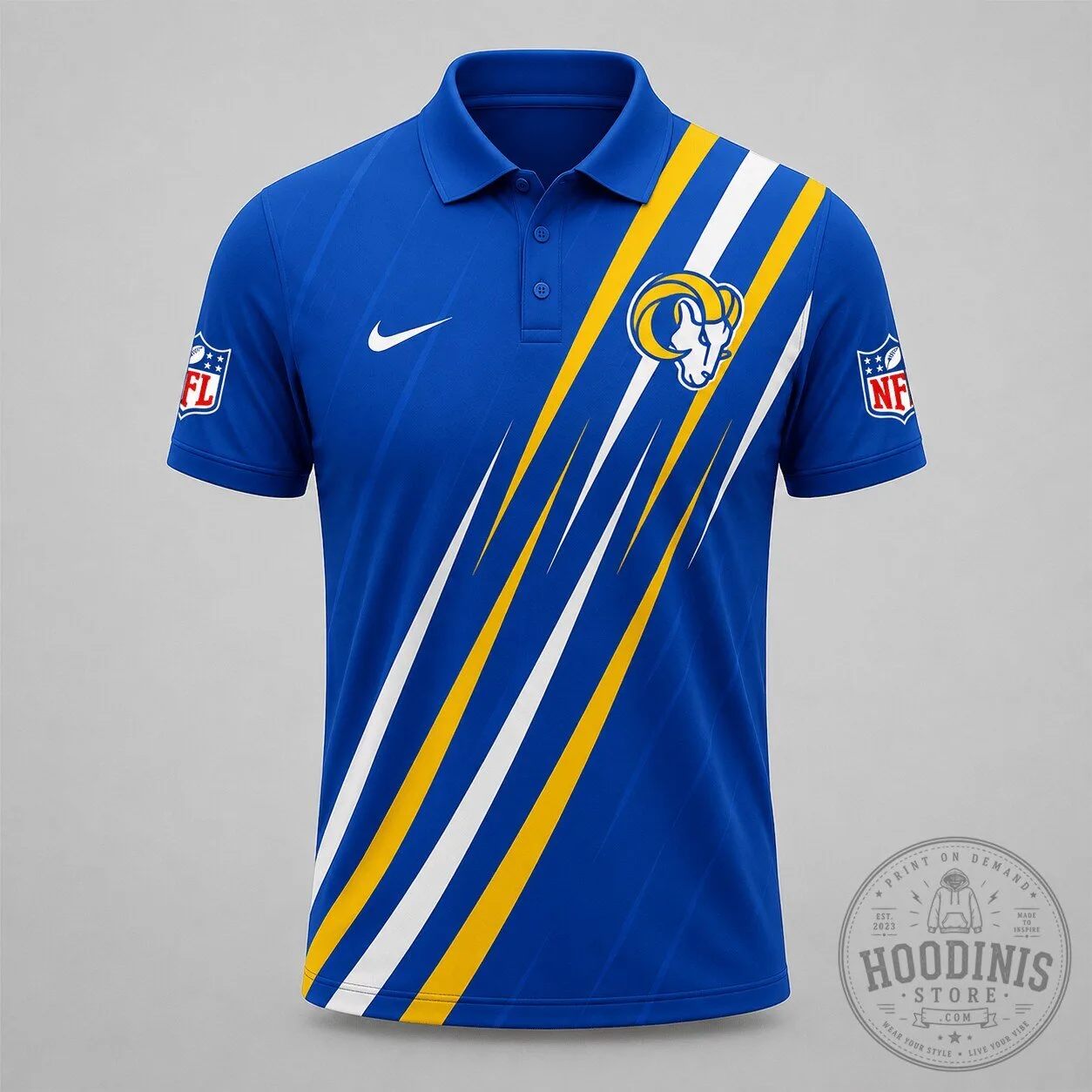 Los Angeles Rams National Football League Nike Blue Polo Shirt