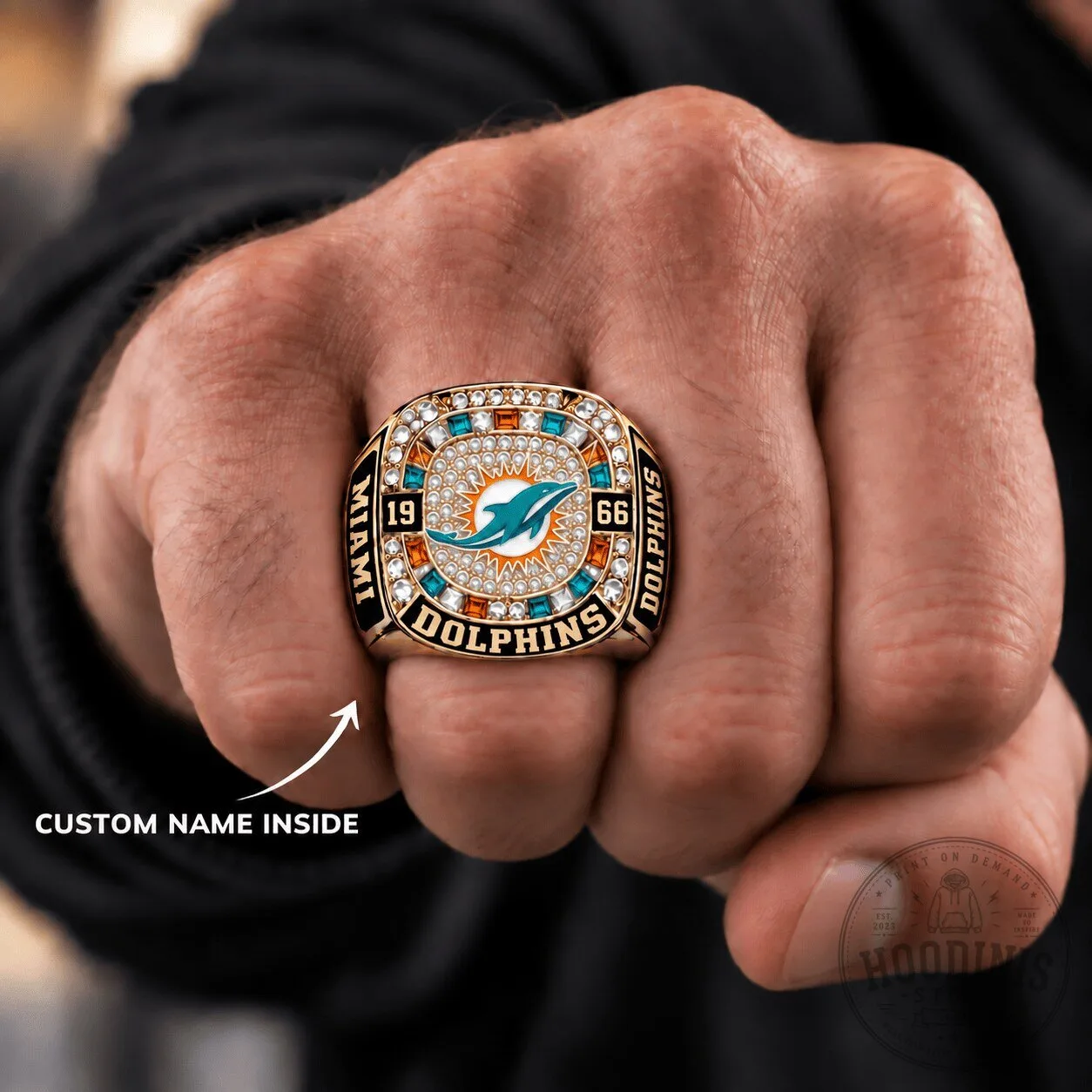 Miami Dolphins Super Bowl Champions Football Team Fan Ring