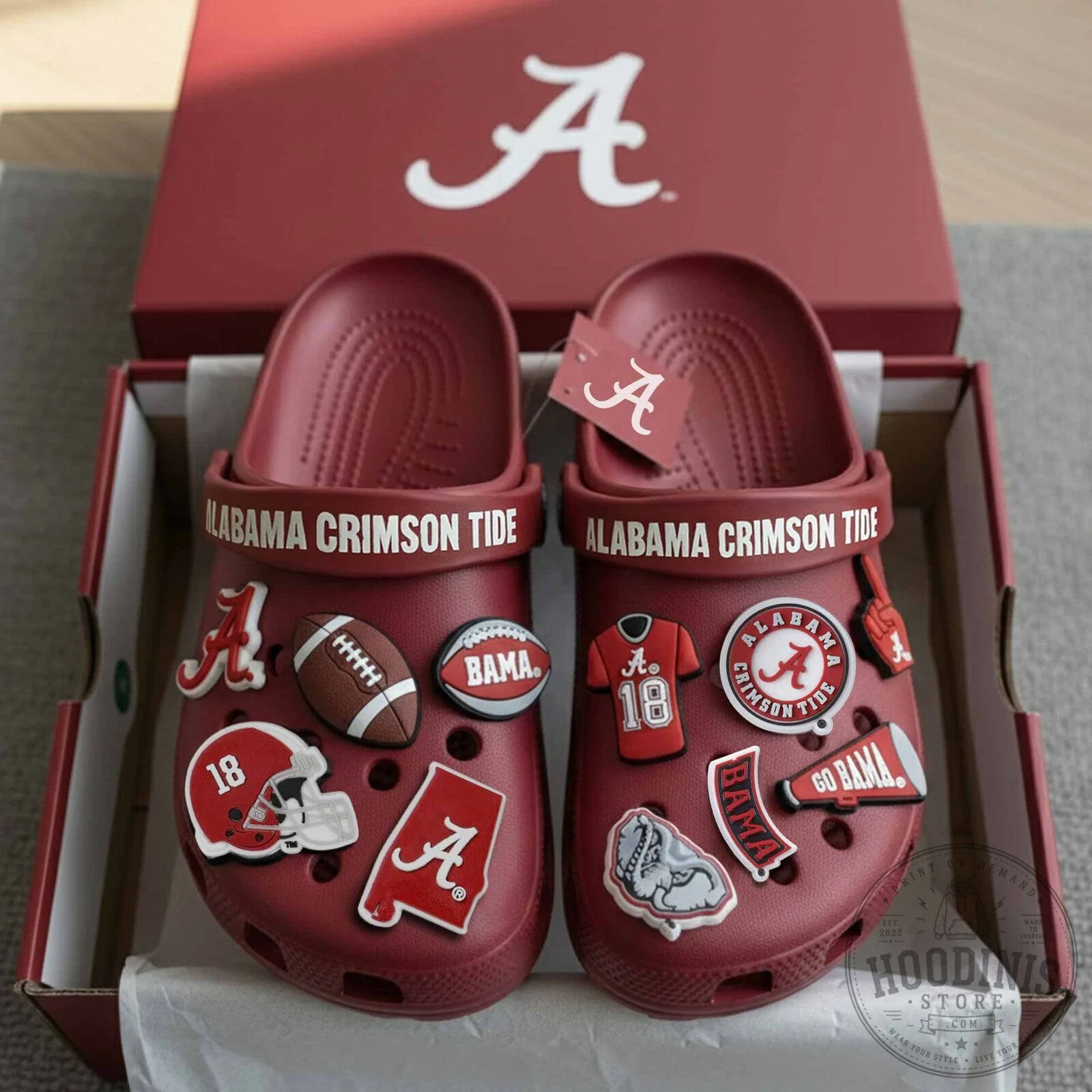 Crocs Shoes for Alabama Crimson Tide Football Team Spirit