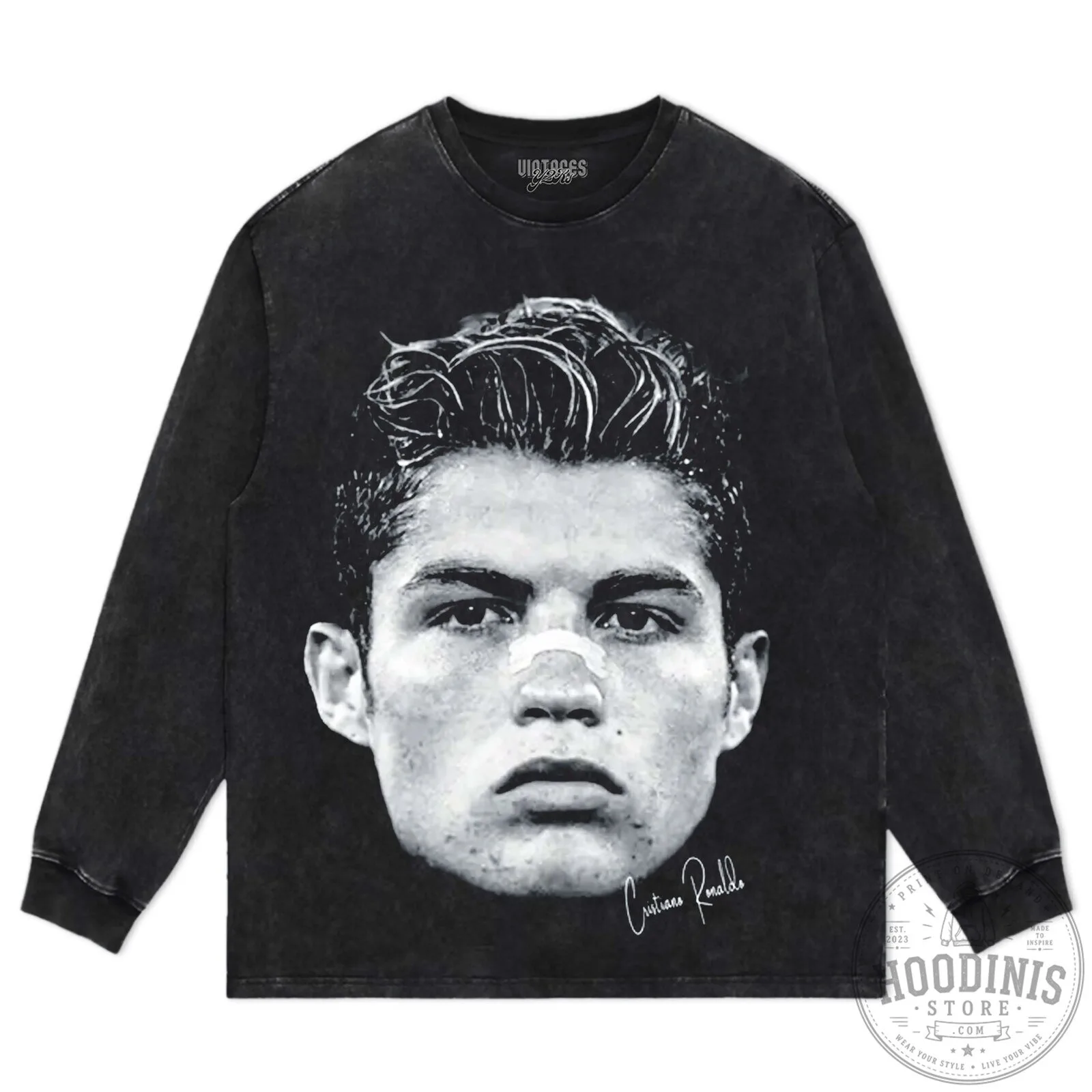 Cristiano Ronaldo Black and White Portrait Graphic T-Shirt 17 Cristiano Ronaldo Black and White Portrait Graphic T-Shirt