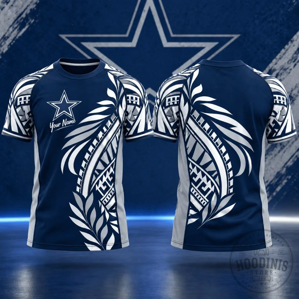 Dallas Cowboys Shirt Custom Name Tribal Graphic Football T-Shirt