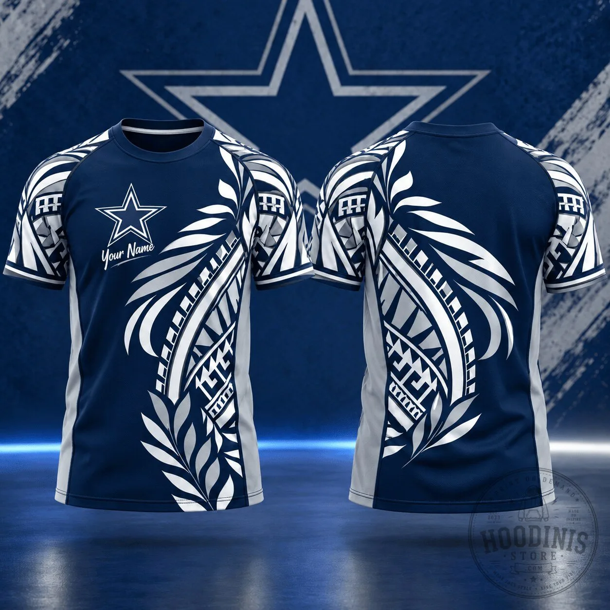 Dallas Cowboys Shirt Custom Name Tribal Graphic Football T-Shirt