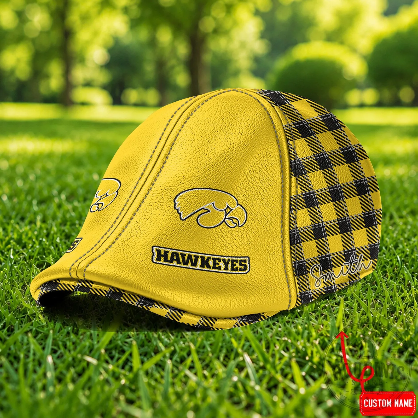 Iowa Hawkeyes NCAA Ivy Cap Flat Cap with Custom Name