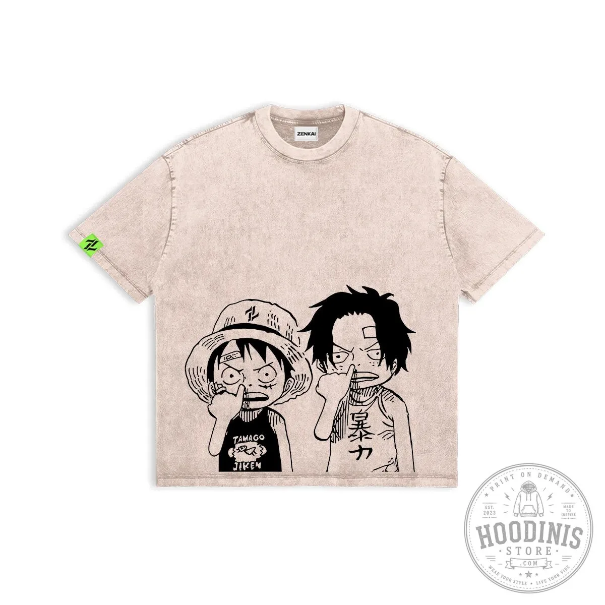 One Piece Monkey D. Luffy and Portgas D. Ace Picking Nose T-Shirt