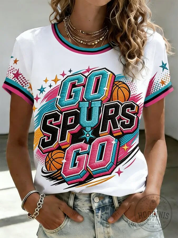 Ladies' T-Shirt for Fans of San Antonio Spurs Basketball