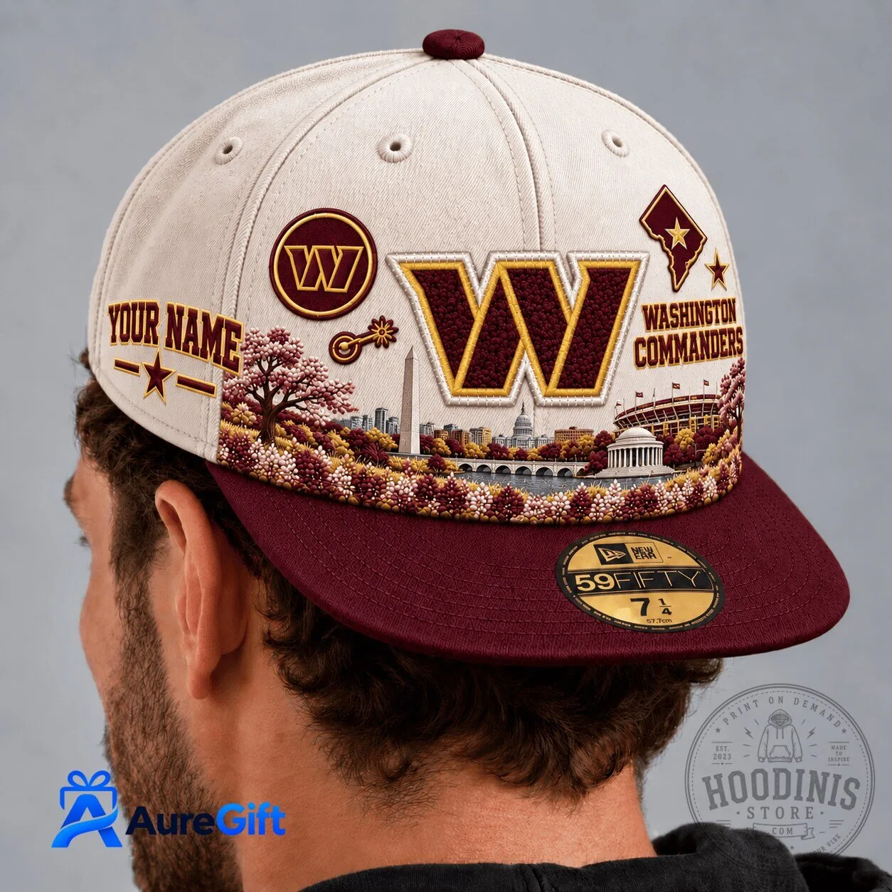 Washington Commanders NFL Football Team Personalized Embroidered Snapback Cap Hat