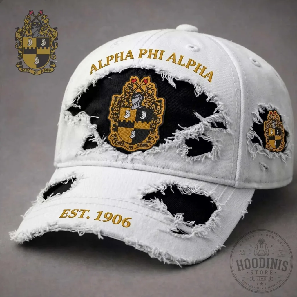 Distressed Hat Cap for Alpha Phi Alpha Fraternity Distressed Hat Cap for Alpha Phi Alpha Fraternity