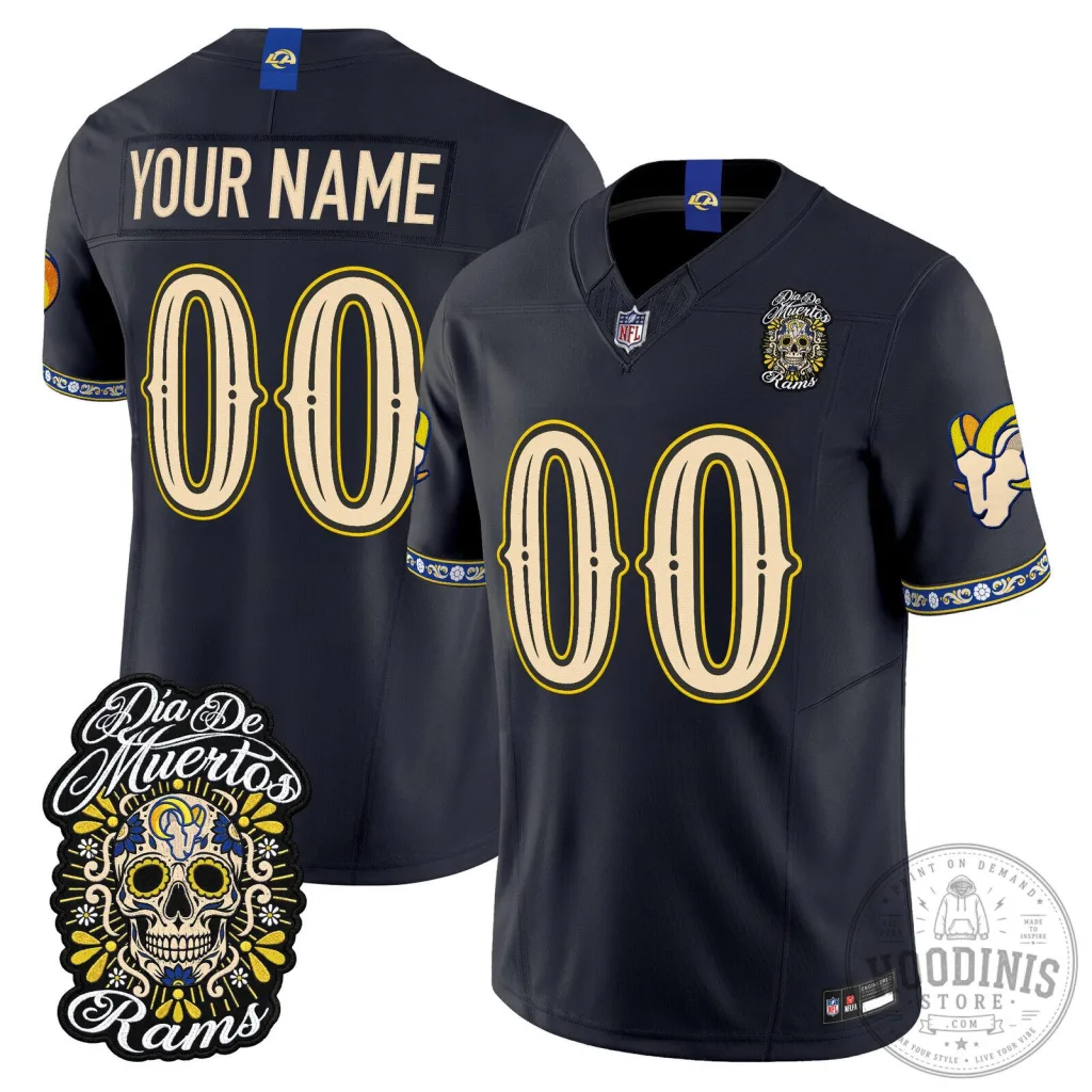Los Angeles Rams Day of the Dead Vapor Limited Custom Football Jersey