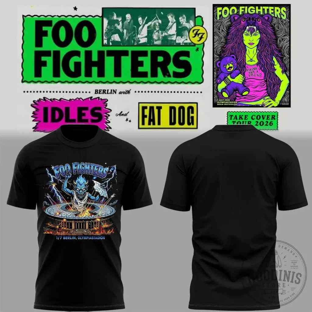 Foo Fighters Berlin Olympiastadion Concert Tour T-Shirt