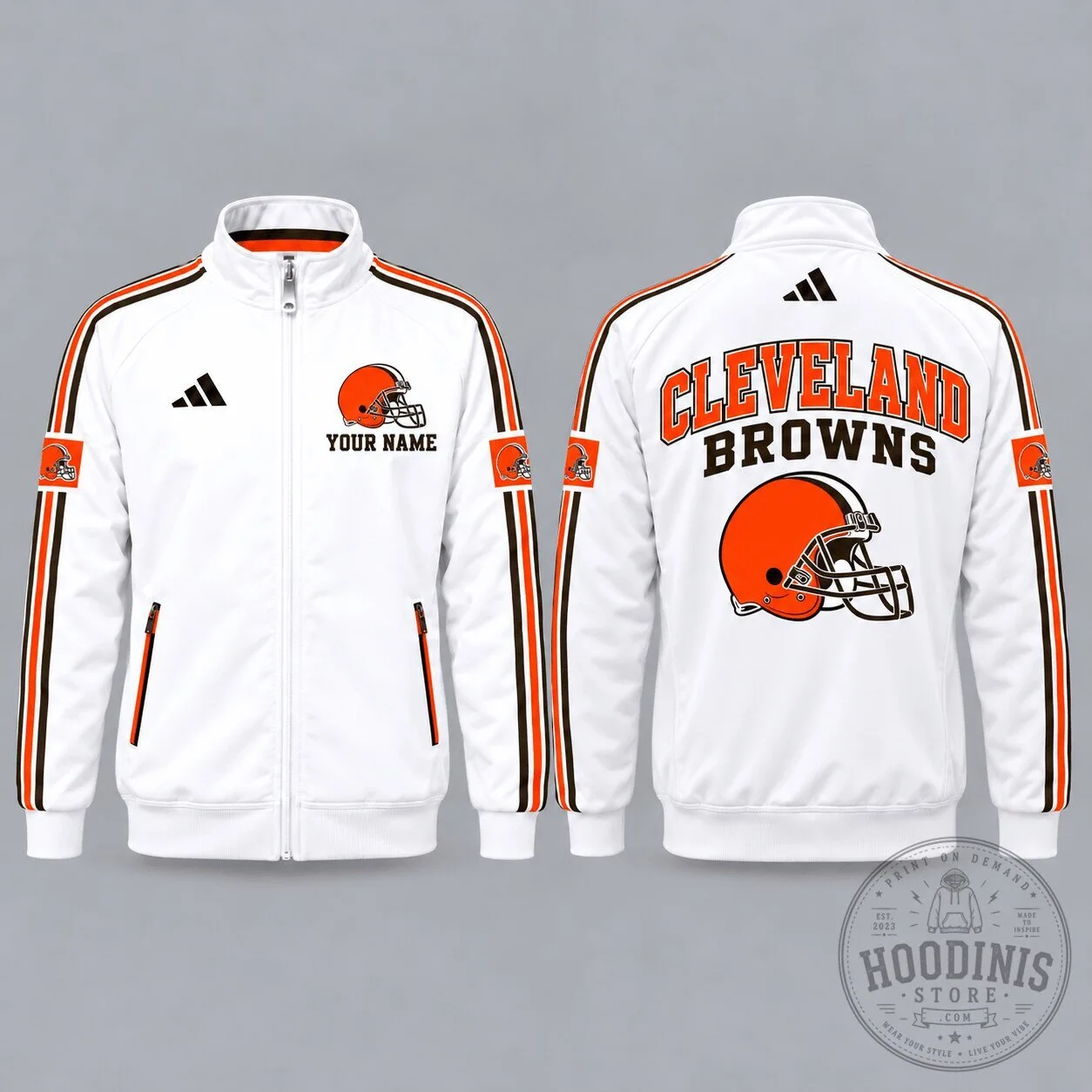 Cleveland Browns Personalized Full-Zip Casual Jacket for Men and Women 2 Cleveland Browns Personalized Full-Zip Casual Jacket for Men and Women