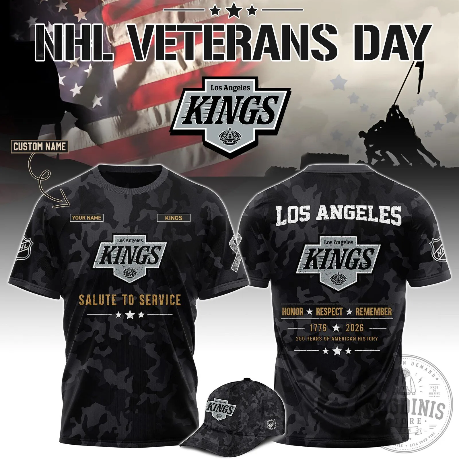 LAK Veterans Day 2026 Tribute Camo TShirt