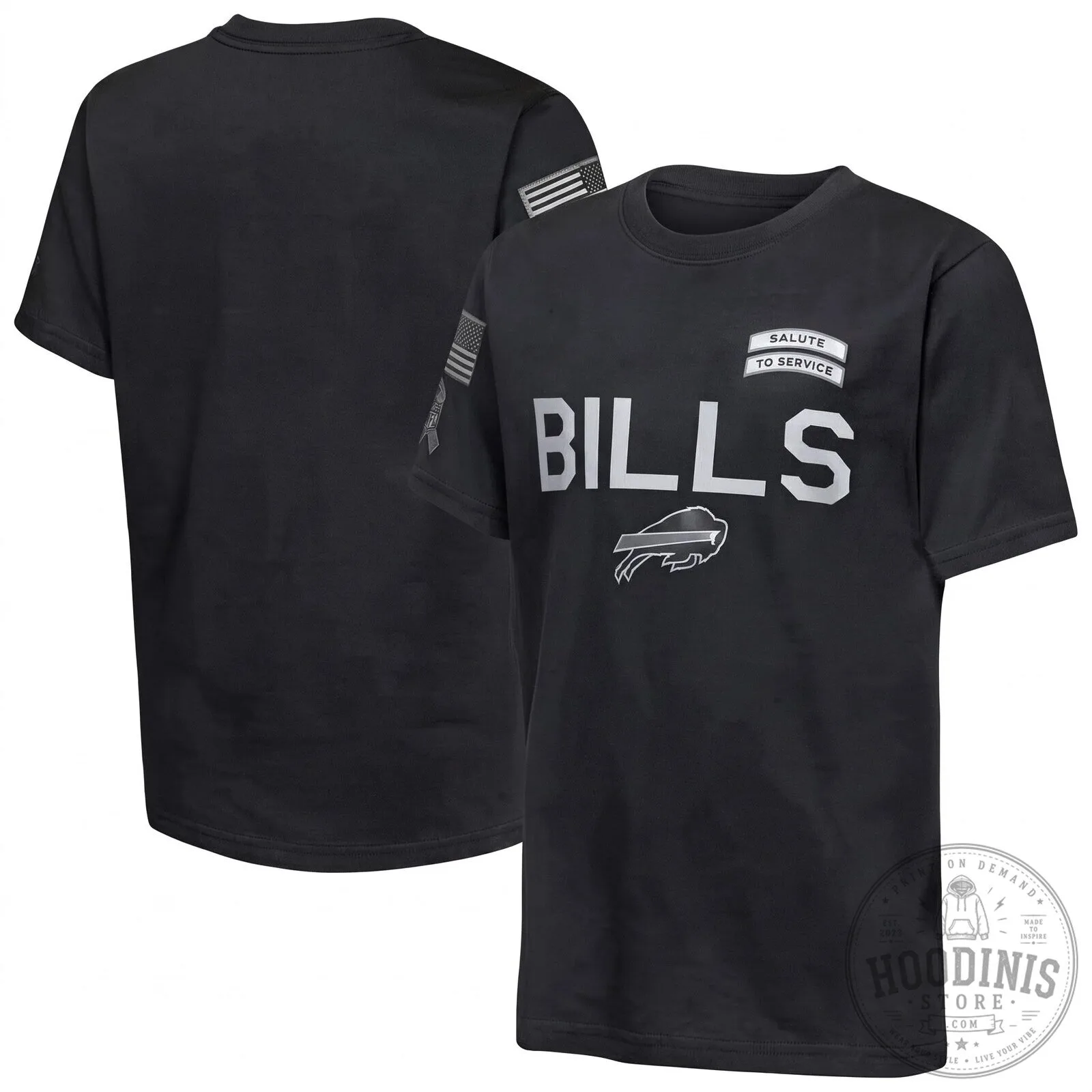 Buffalo Bills Salute To Service Black T-Shirt