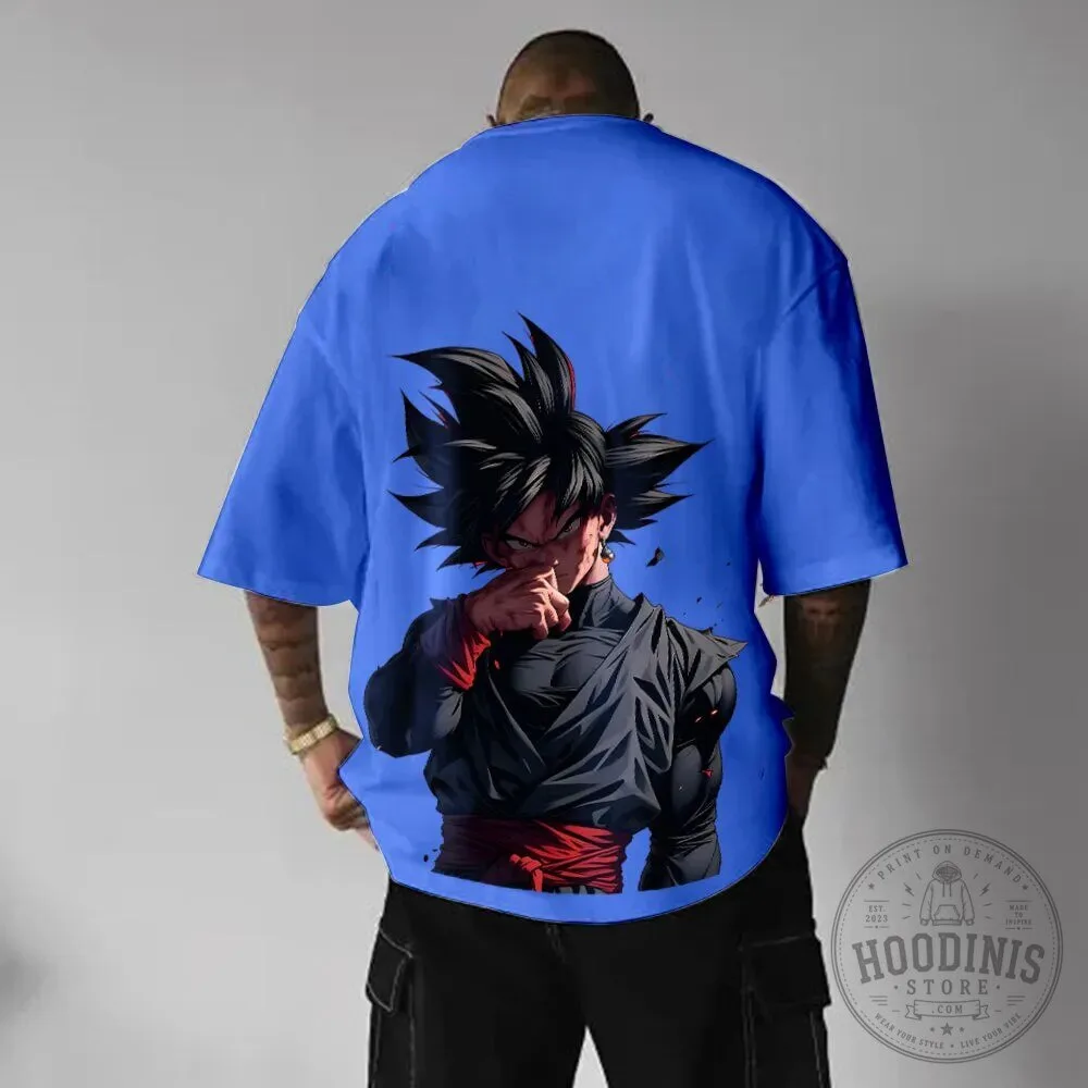 Dragon Ball Super Goku Black Rose Anime Graphic Oversized T-Shirt