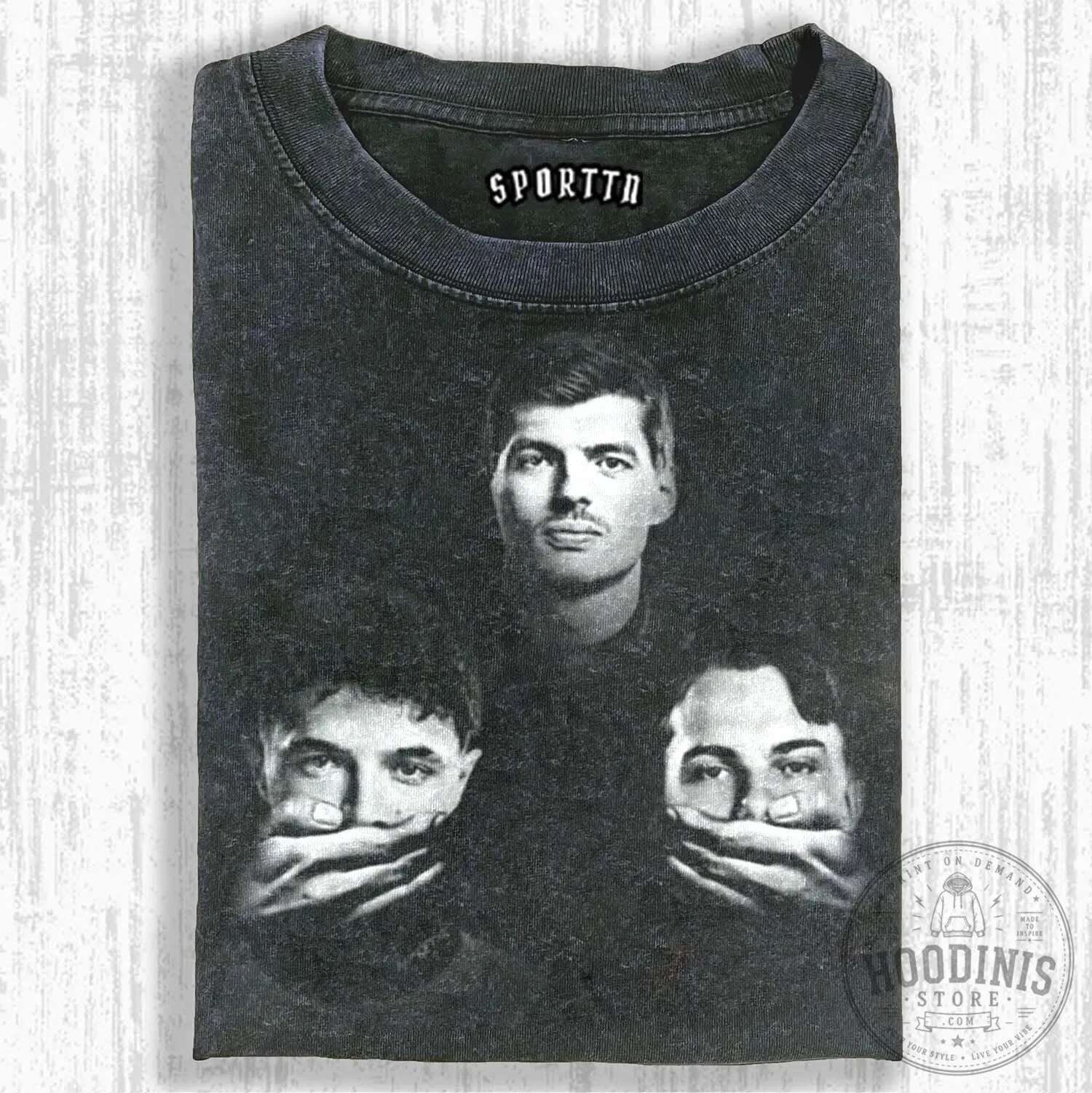 Portrait Graphic Tee featuring Max Verstappen, Formula One Racing Driver