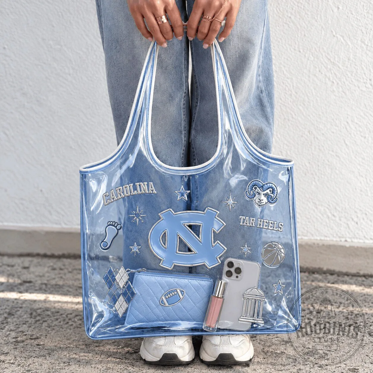 North Carolina Tar Heels Transparent Tote Bag