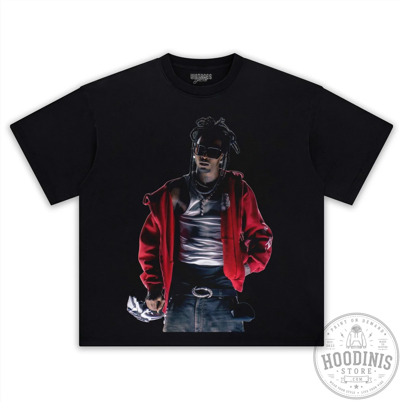 Playboi Carti Rapper Music Concert Black Graphic T-Shirt