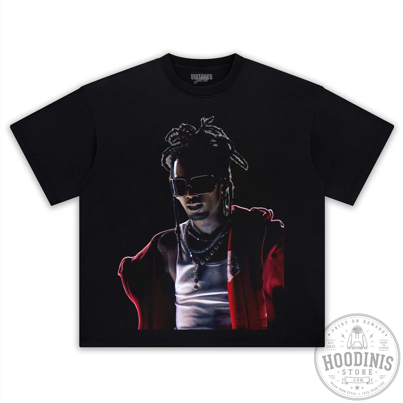 Black T-Shirt for Fans of Playboi Carti's Music