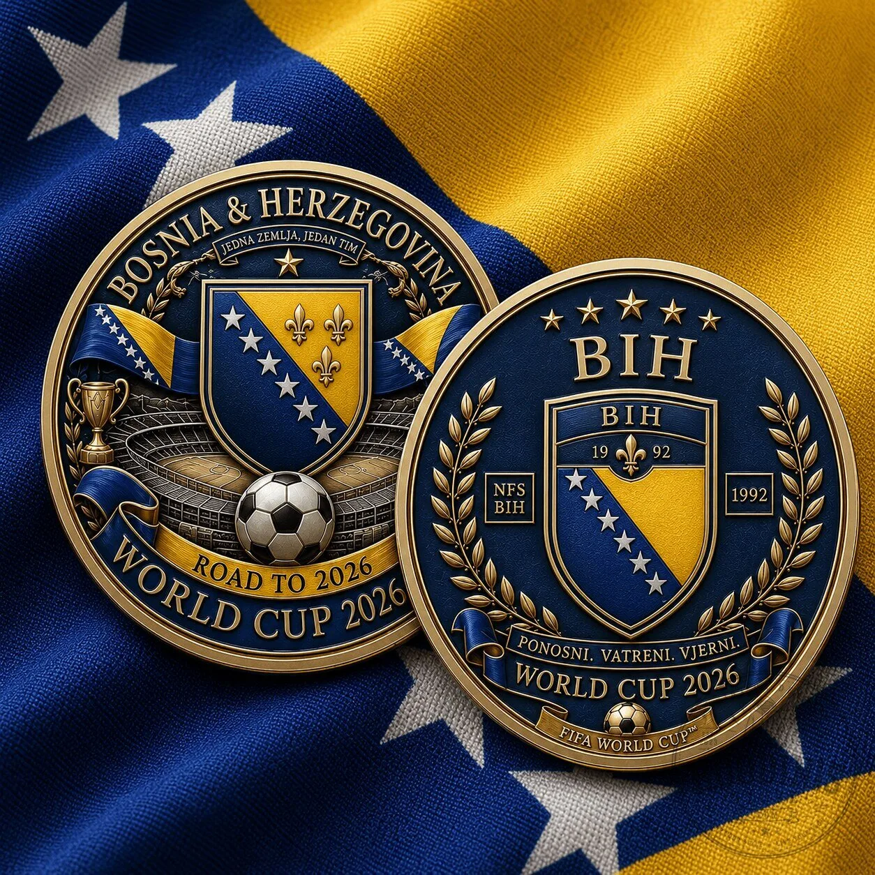 Bosnia and Herzegovina FIFA World Cup 2026 Commemorative Football Coin