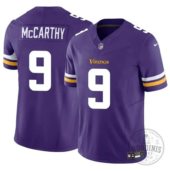 Minnesota Vikings J.J. McCarthy Purple Football Jersey