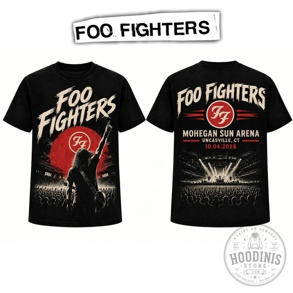 Foo Fighters Mohegan Sun Arena Concert Tour 2026 Rock Band Music T-Shirt