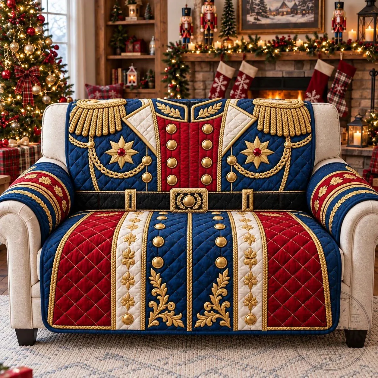 Christmas Nutcracker Guard Quilted Sofa Cover 10 Christmas Nutcracker Guard Quilted Sofa Cover