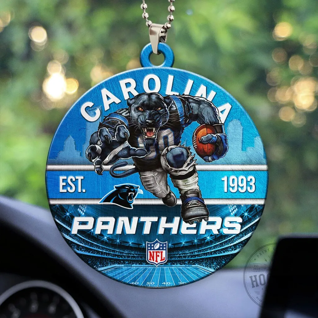 Car Ornament Featuring the Carolina Panthers Football Team