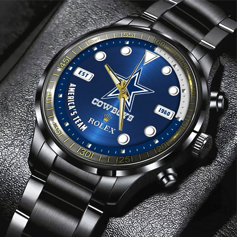 Dallas Cowboys America's Team Blue Stainless Steel Wrist Watch