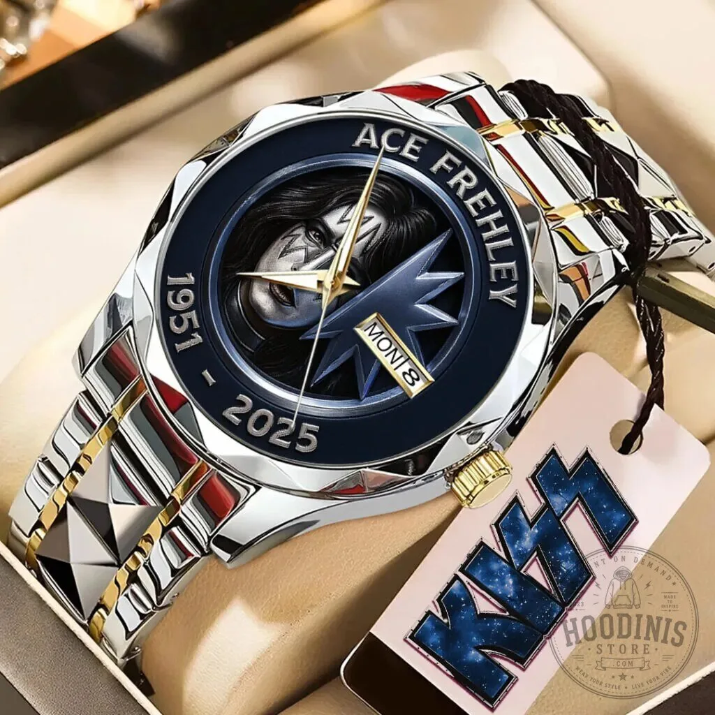 Ace Frehley Kiss Band Member Stainless Steel Quartz Wrist Watch