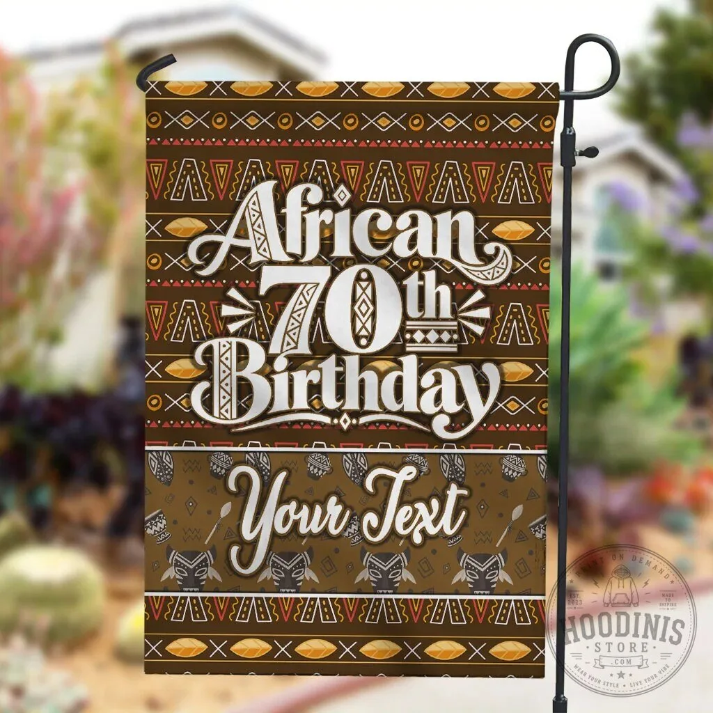 Personalized African 70th Birthday Tribal Pattern Mudcloth Heritage Art Flag 10 Personalized African 70th Birthday Tribal Pattern Mudcloth Heritage Art Flag