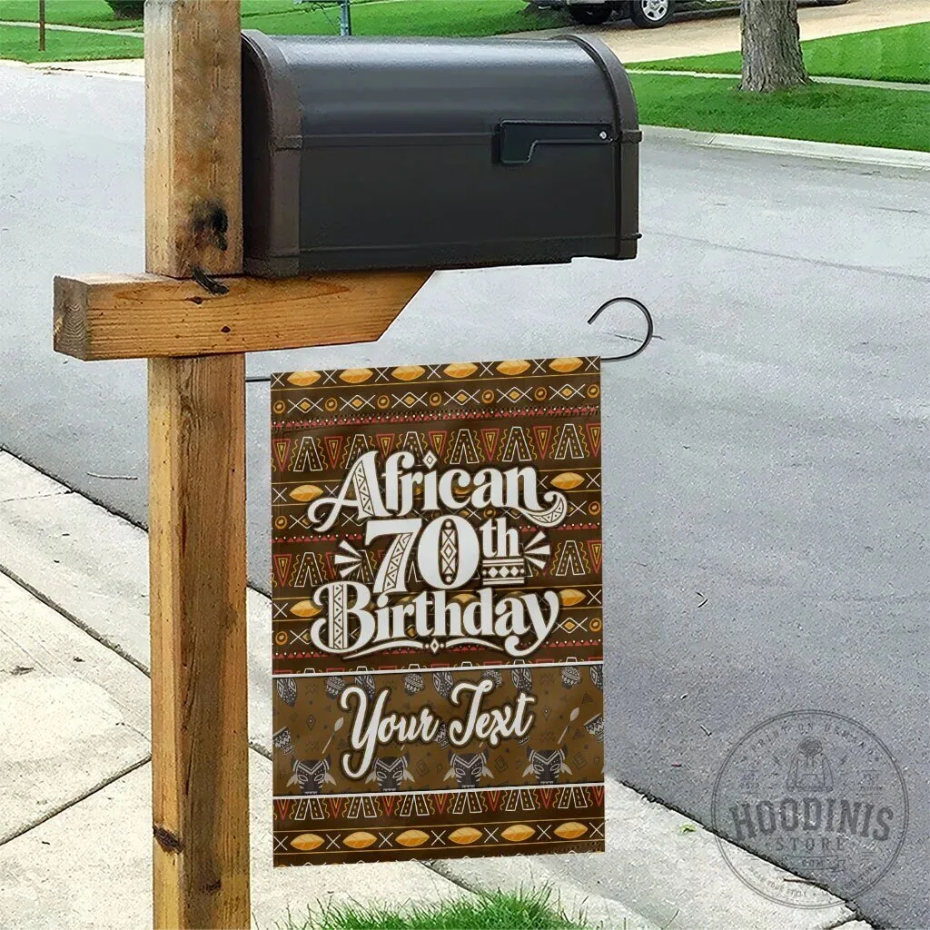 Personalized African 70th Birthday Tribal Pattern Mudcloth Heritage Art Flag 11 Personalized African 70th Birthday Tribal Pattern Mudcloth Heritage Art Flag