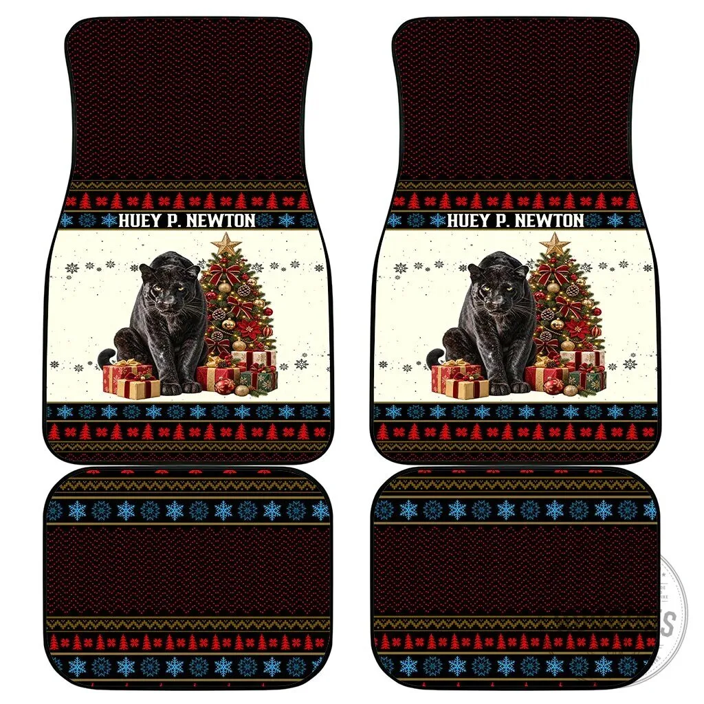 Huey P. Newton Black Panther Christmas Car Mat Set Black History Iconic Leader Holiday 7 Huey P. Newton Black Panther Christmas Car Mat Set Black History Iconic Leader Holiday