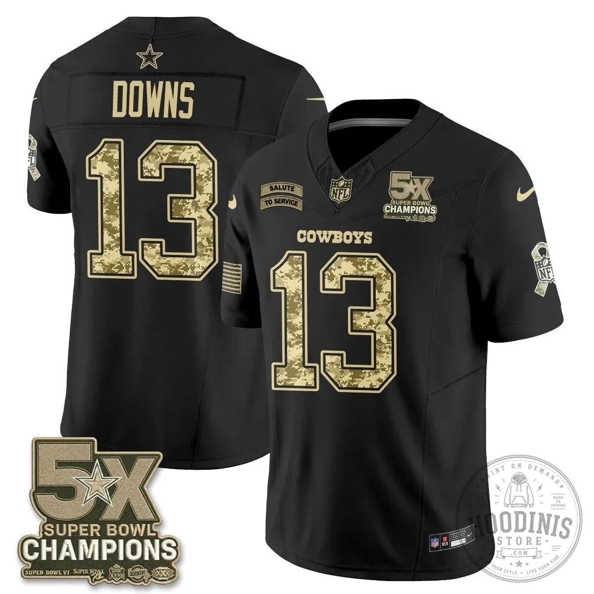 Dallas Cowboys CeeDee Lamb Salute To Service Super Bowl Champions Football Jersey 62 Dallas Cowboys CeeDee Lamb Salute To Service Super Bowl Champions Football Jersey