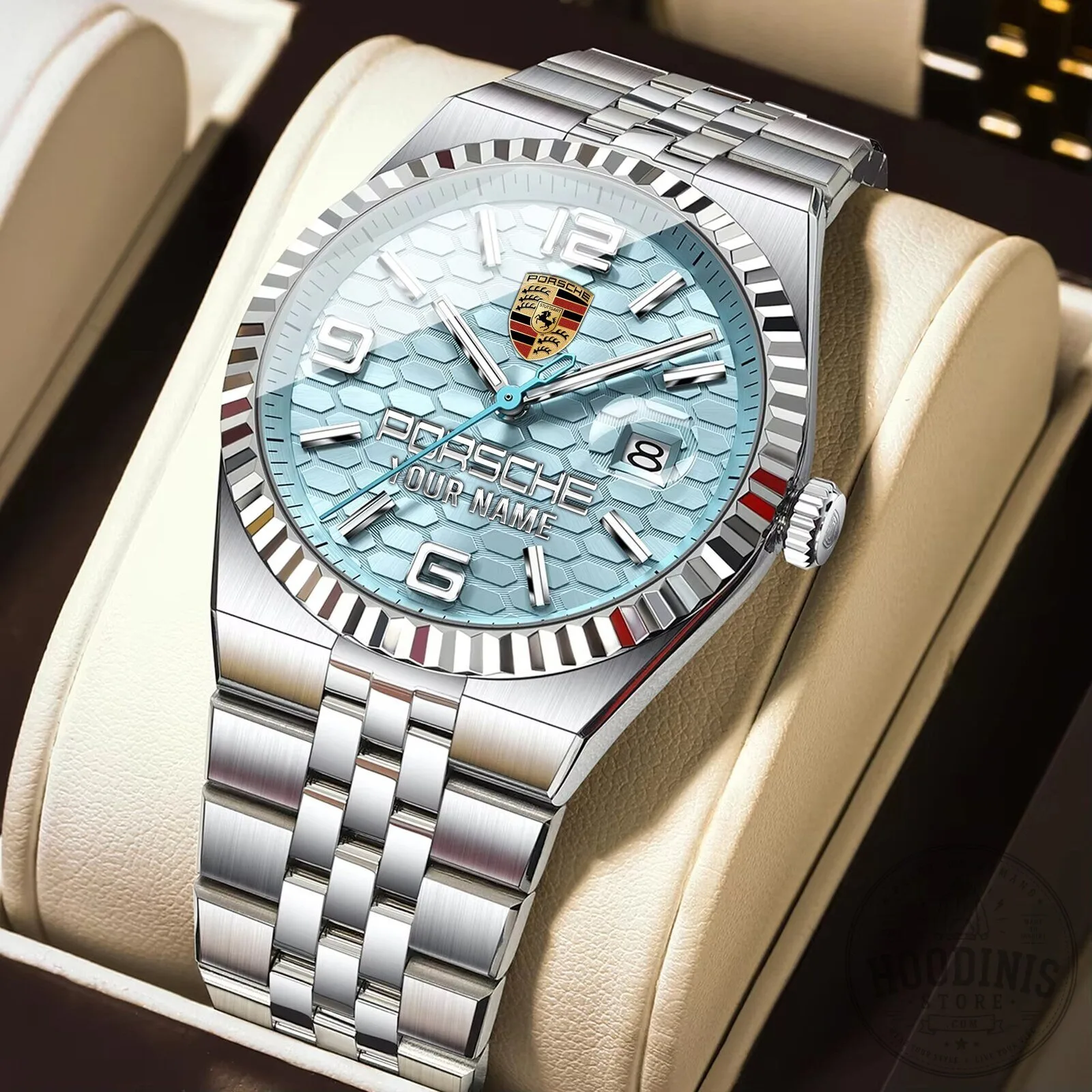 Porsche Custom Name Elegant Fashion Stainless Steel Watch