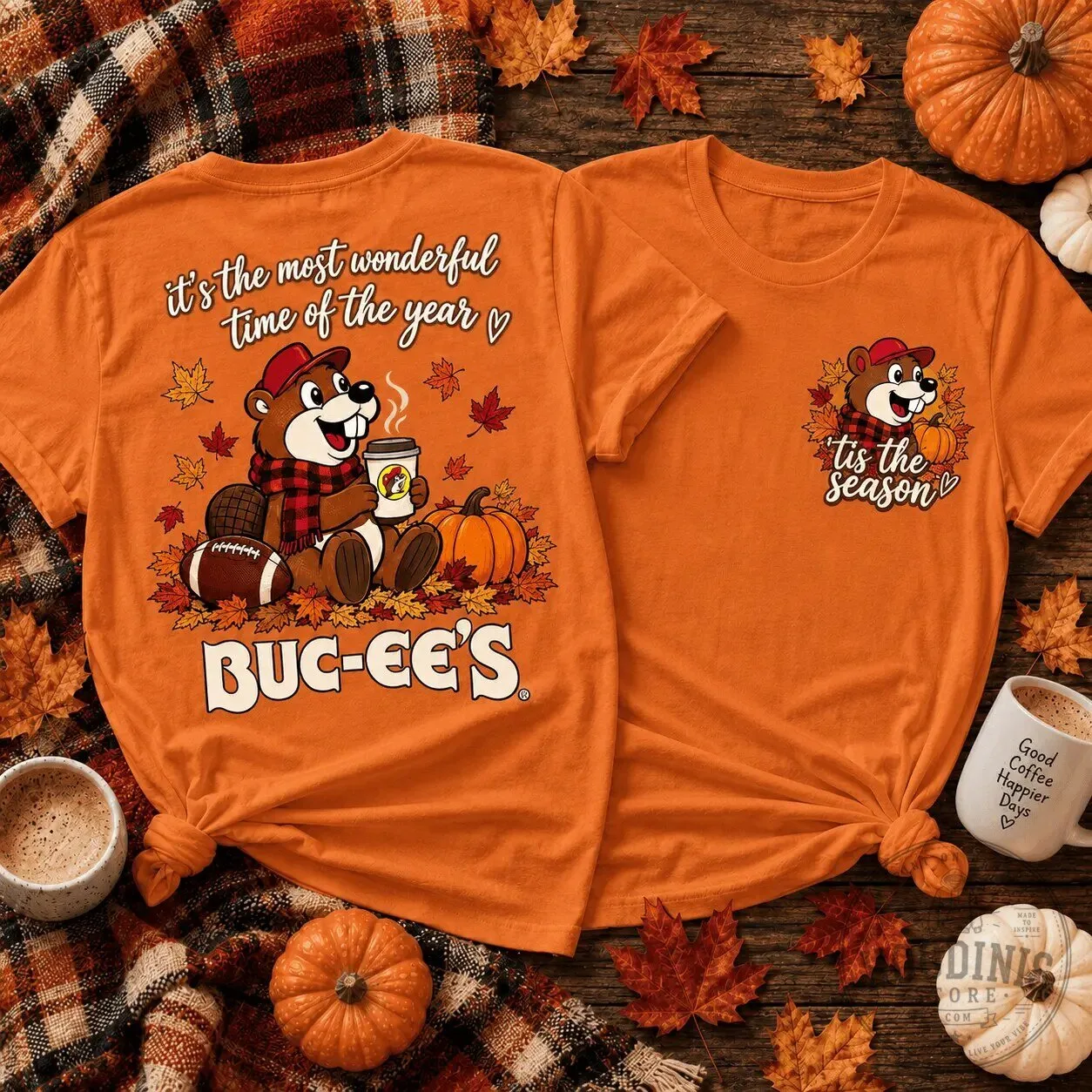 Buc-ee's Autumn Pumpkin T-Shirt, Fall Season Coffee Lover Tee 2 Buc-ee's Autumn Pumpkin T-Shirt, Fall Season Coffee Lover Tee