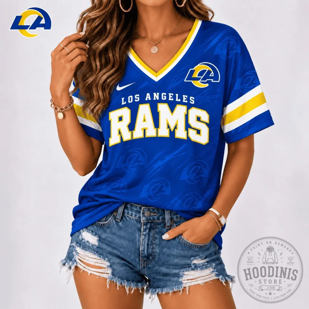 Los Angeles Rams NFL Team Shirt Premium V-Neck Los Angeles Rams NFL Team Shirt Premium V-Neck